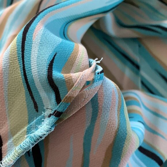 Villager two piece wrap top and skirt set 70s retro print womens medium size 8 - Picture 7 of 9